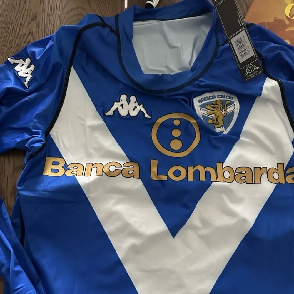 COPY - ROBERTO BAGGIO VINTAGE BRESCIA LONG SLEEVE JERSEY.